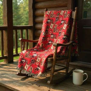 KOKOPELLI INDIAN HOPI MUSIC DANCE BLANKET THROW 82"X52"